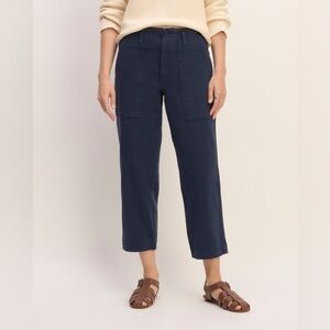 NWT Everlane The Organic Utility Pant Navy Women's Size 8 Ankle Cropped Relaxed